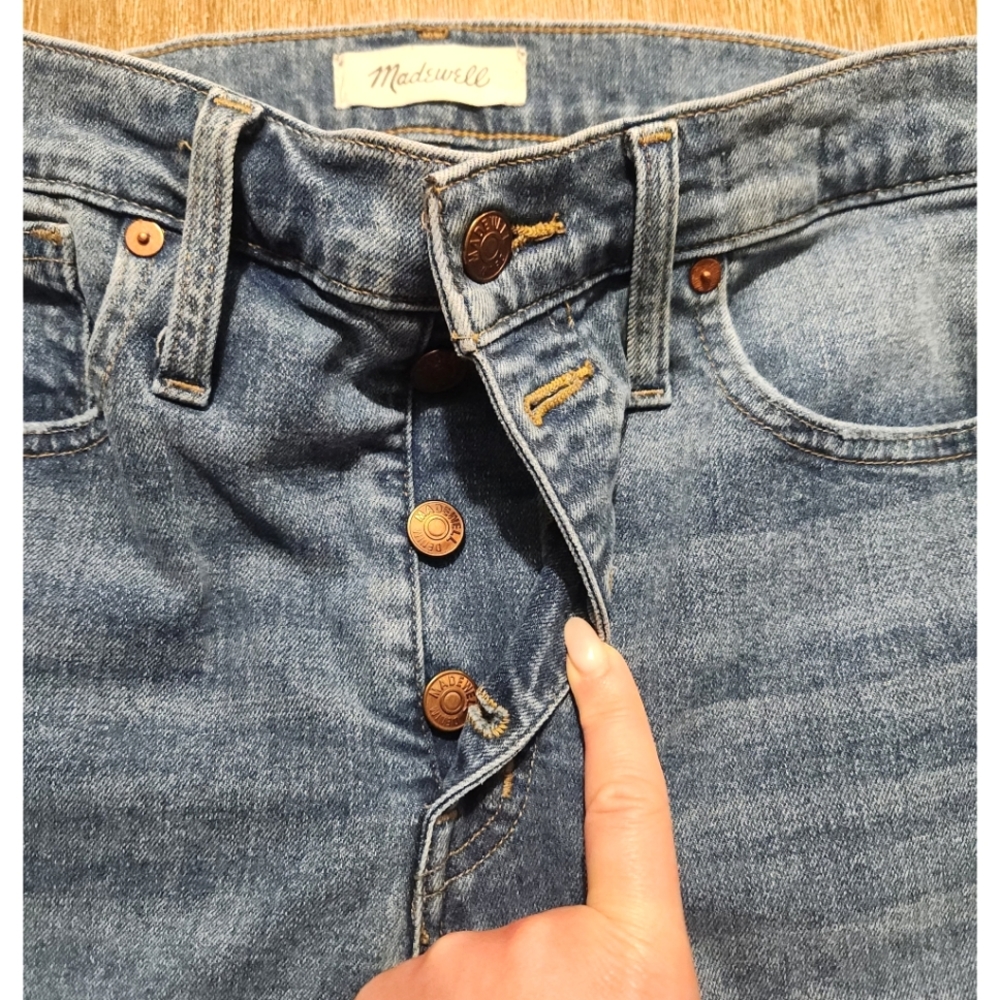 EUC Madewell 10" High Rise Skinny Jeans in Dewitt Wash | Size 30 - Picture 7 of 13